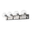 Z-Lite Parsons 4 Light Vanity, Matte Black/Brushed Nickel/Clear