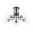 Z-Lite Parsons 5 Light 14" Semi Flush, Black/Nickel/Clear