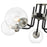Z-Lite Parsons 5 Light 14" Semi Flush, Black/Nickel/Clear