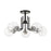 Z-Lite Parsons 5 Light 14" Semi Flush, Black/Nickel/Clear