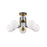 Z-Lite Parsons 5 Light 14" Semi Flush, Black/Olde Brass/Opal