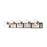Z-Lite Parsons 5 Light Vanity, Matte Black/Brushed Nickel/Clear