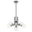 Z-Lite Parsons 6 Light Chandelier, Matte Black/Brushed Nickel, Clear - 477-6MB-BN