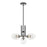 Z-Lite Parsons 6 Light Chandelier, Matte Black/Brushed Nickel/Clear