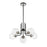 Z-Lite Parsons 6 Light Chandelier, Matte Black/Brushed Nickel/Clear