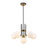 Z-Lite Parsons 6 Light 97.75" Chandelier, Matte Black/Olde Brass, Opal - 477-6MB-OBR