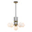 Z-Lite Parsons 6 Light 97.75" Chandelier, Matte Black/Olde Brass/Opal
