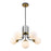 Z-Lite Parsons 6 Light 97.75" Chandelier, Matte Black/Olde Brass/Opal