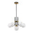 Z-Lite Parsons 6 Light 97.75" Chandelier, Matte Black/Olde Brass/Opal