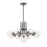 Z-Lite Parsons 9 Light Chandelier, Black/Brushed Nickel, Clear - 477-9MB-BN