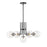 Z-Lite Parsons 9 Light Chandelier, Black/Brushed Nickel/Clear