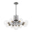 Z-Lite Parsons 9 Light Chandelier, Black/Brushed Nickel/Clear