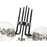 Z-Lite Parsons 9 Light Chandelier, Black/Brushed Nickel/Clear