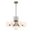Z-Lite Parsons 9 Light 97.75" Chandelier, Black/Olde Brass, Opal - 477-9MB-OBR