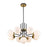 Z-Lite Parsons 9 Light 97.75" Chandelier, Black/Olde Brass/Opal