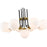 Z-Lite Parsons 9 Light 97.75" Chandelier, Black/Olde Brass/Opal