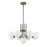 Z-Lite Parsons 9 Light 97.75" Chandelier, Black/Olde Brass/Opal