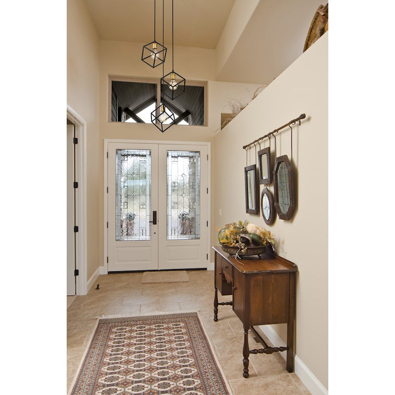 Z-Lite Vertical 3 Light 11" Pendant, Bronze/Olde Brass -478-3BRZ-OBR