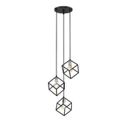 Z-Lite Vertical 3 Light 11" Pendant, Matte Black/Brushed Nickel -478-3MB-BN