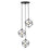 Z-Lite Vertical 3 Light 11" Pendant, Matte Black/Brushed Nickel -478-3MB-BN