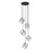 Z-Lite Vertical 5 Light 11" Pendant, Matte Black/Brushed Nickel -478-5MB-BN