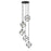 Z-Lite Vertical 5 Light 11" Pendant, Matte Black/Brushed Nickel -478-5MB-BN