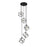 Z-Lite Vertical 5 Light 11" Pendant, Matte Black/Brushed Nickel -478-5MB-BN