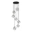 Z-Lite Vertical 7 Light 11" Pendant, Matte Black/Brushed Nickel -478-7MB-BN