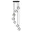 Z-Lite Vertical 7 Light 11" Pendant, Matte Black/Brushed Nickel -478-7MB-BN
