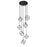 Z-Lite Vertical 7 Light 11" Pendant, Matte Black/Brushed Nickel -478-7MB-BN