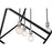 Z-Lite Vertical 4 Light 36.5" Pendant, Matte Black/Brushed Nickel -478P34-MB-BN