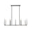 Z-Lite Haylie 10 Light 134" Island/Billiard, Black/Brushed Nickel -479-10L-MB-BN