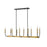 Z-Lite Haylie 10 Light 134" Island/Billiard, Matte Black/Olde Brass -479-10L-MB-OBR