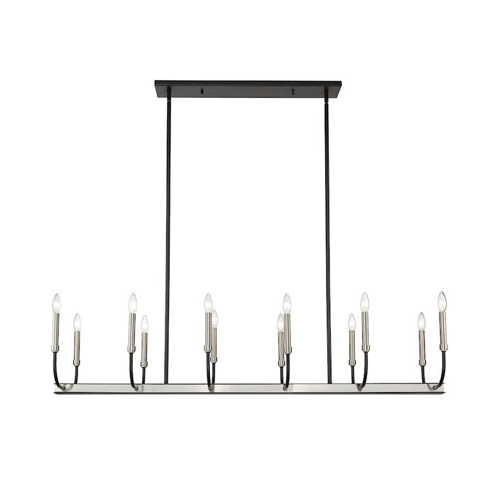Z-Lite Haylie 12 Light 134" Island/Billiard, Black/Brushed Nickel -479-12L-MB-BN