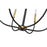 Z-Lite Haylie 6 Light 106.25" Chandelier, Matte Black/Olde Brass -479-6MB-OBR