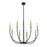 Z-Lite Haylie 8 Light 109.25" Chandelier, Matte Black/Olde Brass -479-8MB-OBR