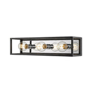 Z-Lite Kube 3 Light Vanity, Matte Black/Chrome -480-3V-MB-CH
