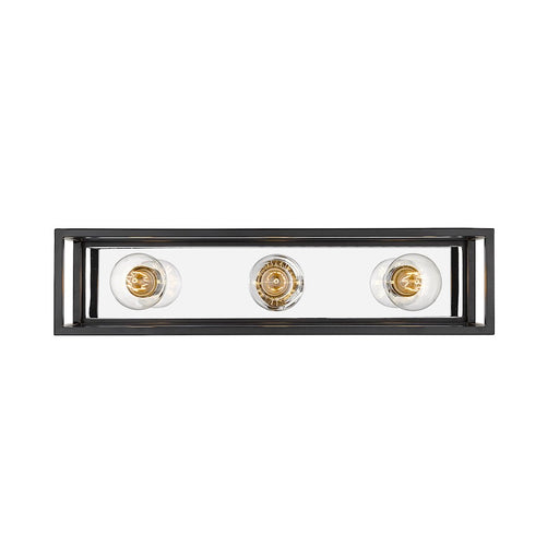 Z-Lite Kube 3 Light Vanity, Matte Black/Chrome