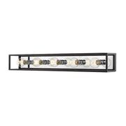Z-Lite Kube 5 Light Vanity, Matte Black/Chrome -480-5V-MB-CH