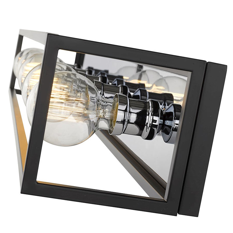 Z-Lite Kube 5 Light Vanity, Matte Black/Chrome