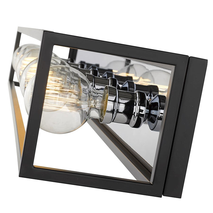 Z-Lite Kube 5 Light Vanity, Matte Black/Chrome