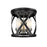 Z-Lite Malcalester 3 Light 12" Flush, Black/Brushed Nickel/White