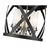 Z-Lite Malcalester 3 Light 12" Flush, Black/Brushed Nickel/White