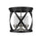 Z-Lite Malcalester 3 Light 12" Flush, Black/Brushed Nickel/White
