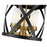 Z-Lite Malcalester 3 Light 12" Flush, Black/Olde Brass/White