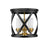 Z-Lite Malcalester 3 Light 12" Flush, Black/Olde Brass/White
