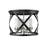 Z-Lite Malcalester 4 Light 12" Flush, Black/Brushed Nickel/White