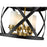 Z-Lite Malcalester 4 Light 12" Flush, Black/Olde Brass/White
