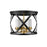 Z-Lite Malcalester 4 Light 12" Flush, Black/Olde Brass/White
