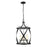 Z-Lite Malcalester 3 Light 25" Pendant, Black/Nickel, Whte - 481P14-MB-BN